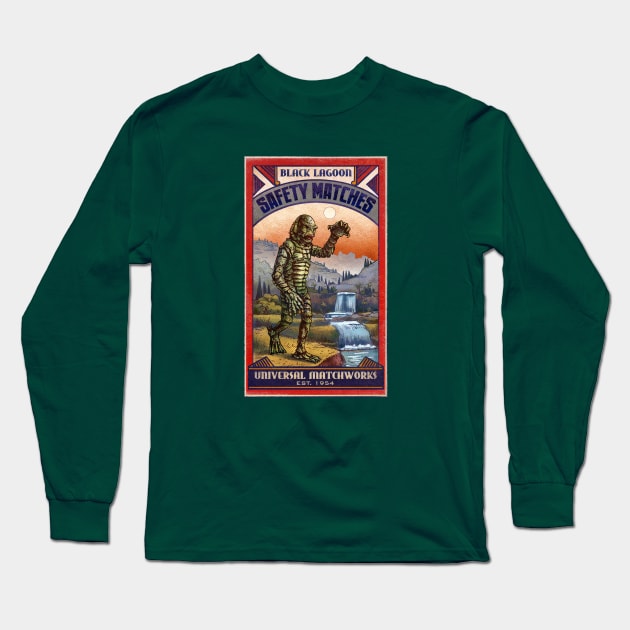 Black Lagoon Matches Long Sleeve T-Shirt by ChetArt